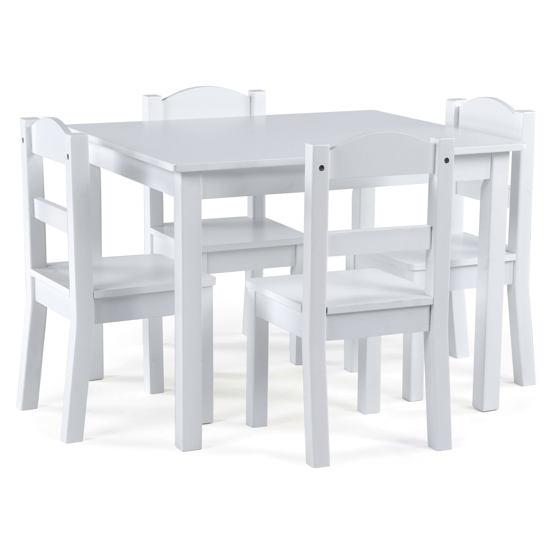Humble Crew Cambridge Kids Classic 5 Pieces Stackable, Lightweight Activity Table, White
