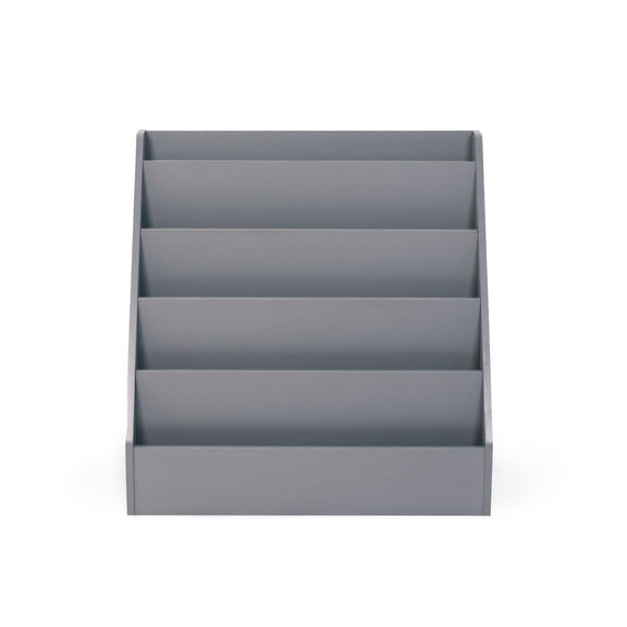 Humble Crew Camden Kid's /Toddler Wooden Bookcase Storage Rack with 5 Tiers, Grey