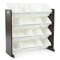 thumbnail image 1 of Humble Crew Espresso Toy Storage Organizer with 12 Plastic Storage Bins, Espresso/White, 1 of 5