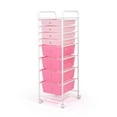 thumbnail image 1 of Humble Crew Essentials 8 Drawer Rolling Storage Cart with Wheels, Pink, 1 of 7