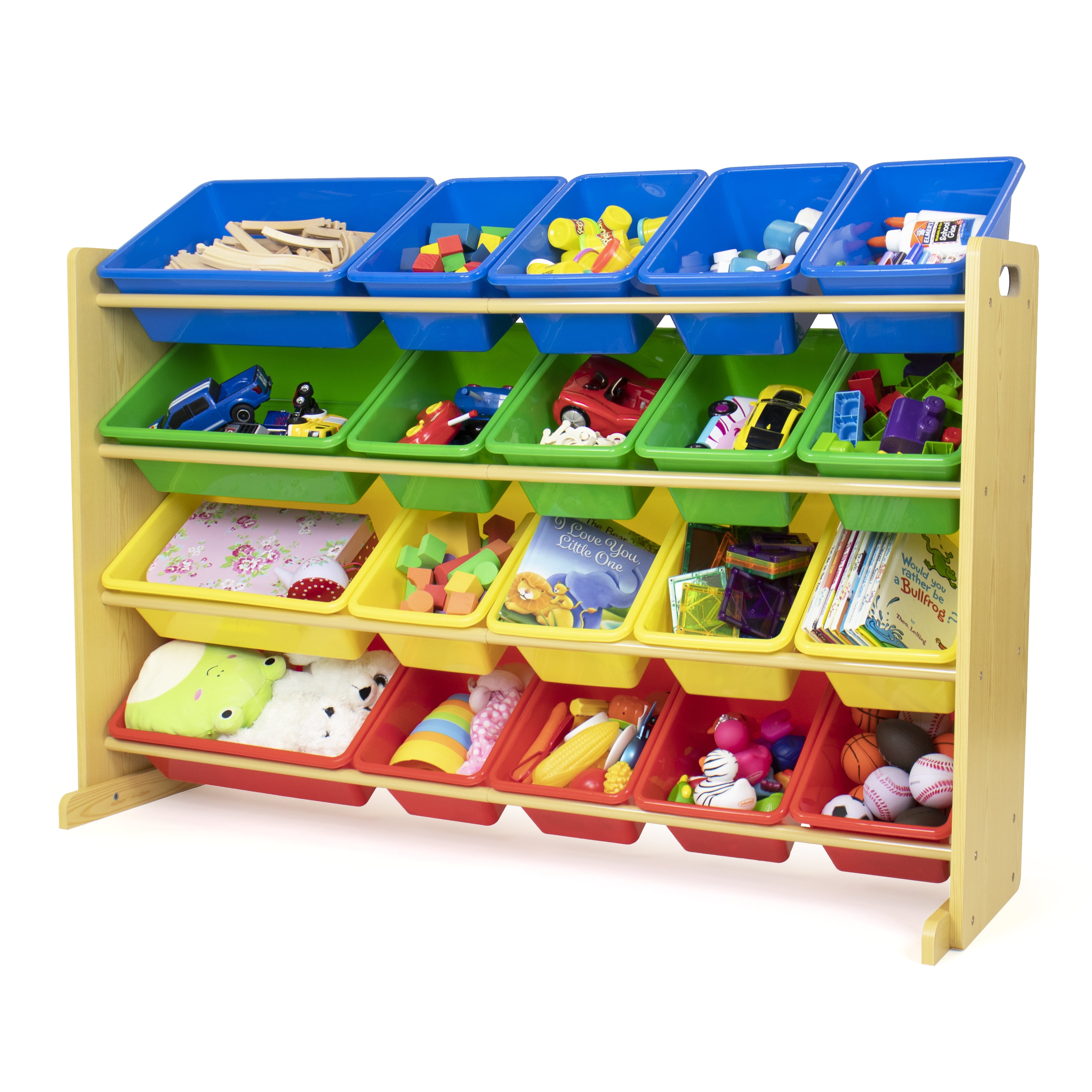 Humble Crew Extra Large Toy Storage Organizer with 20 Storage Bins, Primary Colors
