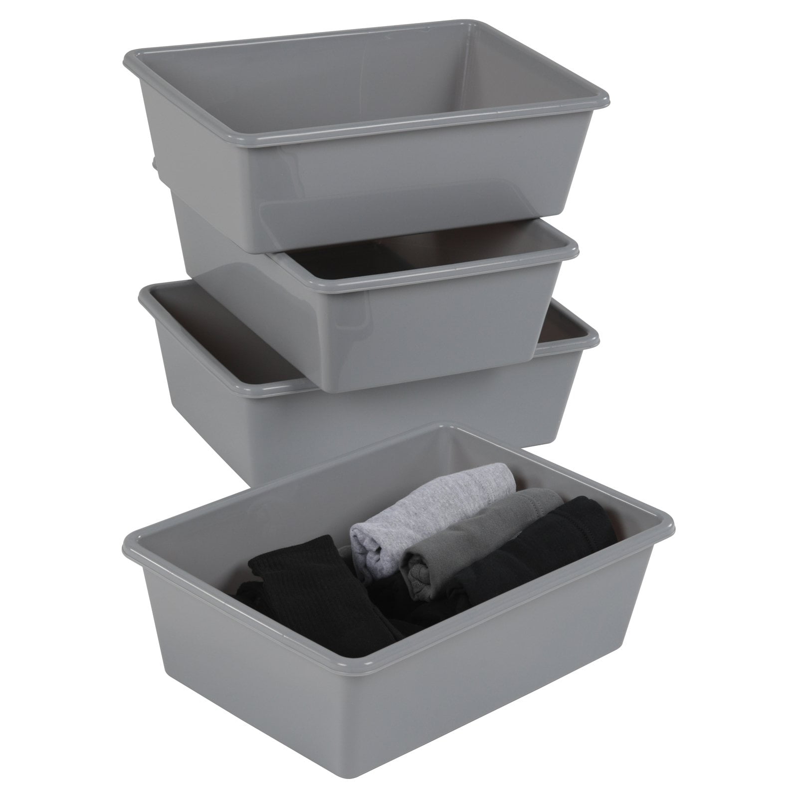 Didiseaon 6pcs warehouse parts box organization bins nails storage bin  pantry organizer bin stackable storage bins parts bins plastic bin plastic