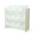 thumbnail image 1 of Humble Crew Hampton Toy Storage Organizer with 9 Plastic Storage Bins, Sandwashed/White, 1 of 7
