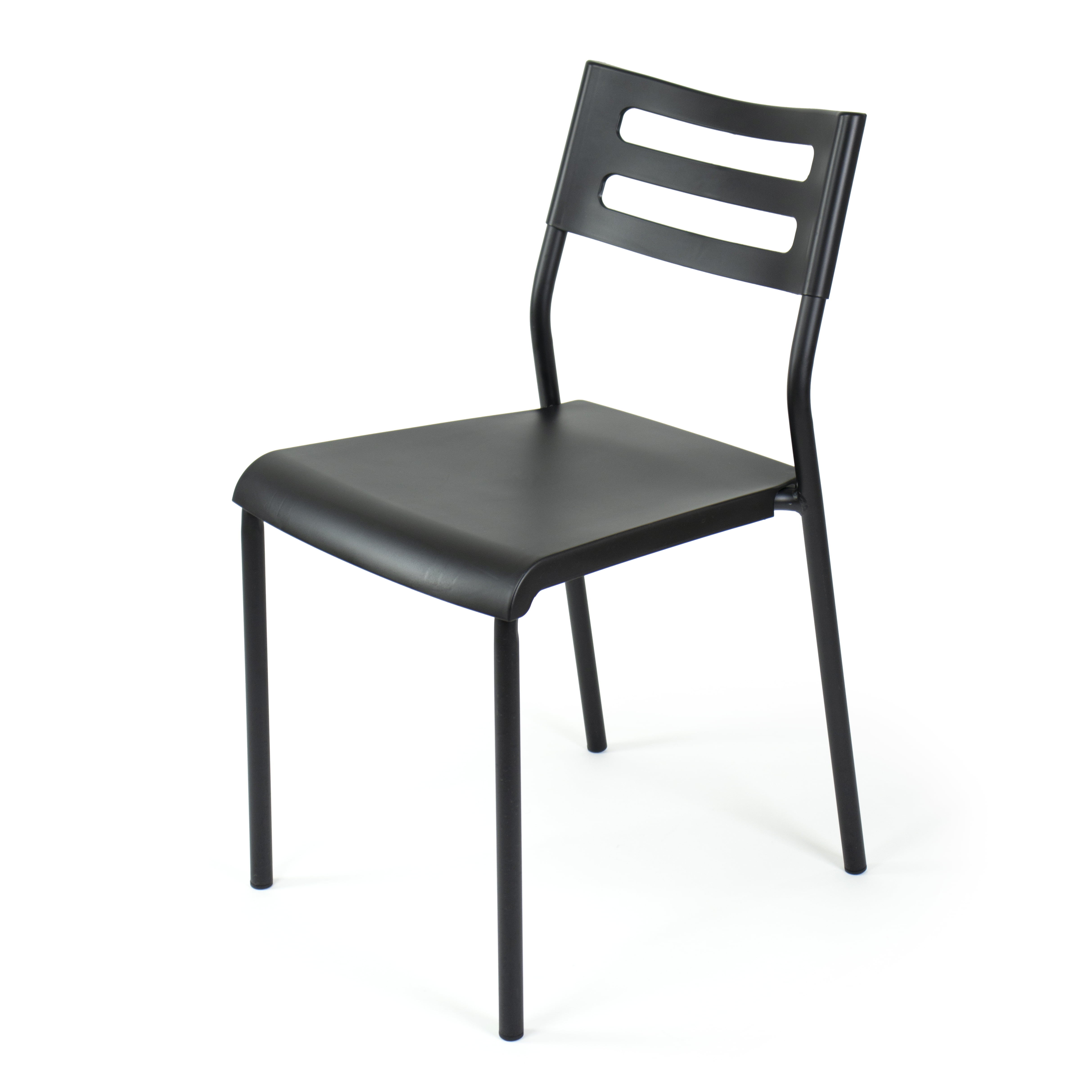 Humble Crew Black Metal Armless Desk Chair