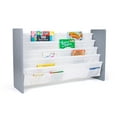 thumbnail image 1 of Humble Crew Inspire Extra Large Kids 4 Tier Bookrack with 4 Front Pockets for Smaller Books, Grey/White, 1 of 5