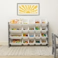 thumbnail image 1 of Humble Crew Inspire Extra Large Kids Toy Storage Organizer with 20 Plastic Storage Bins, Grey/White, 1 of 7
