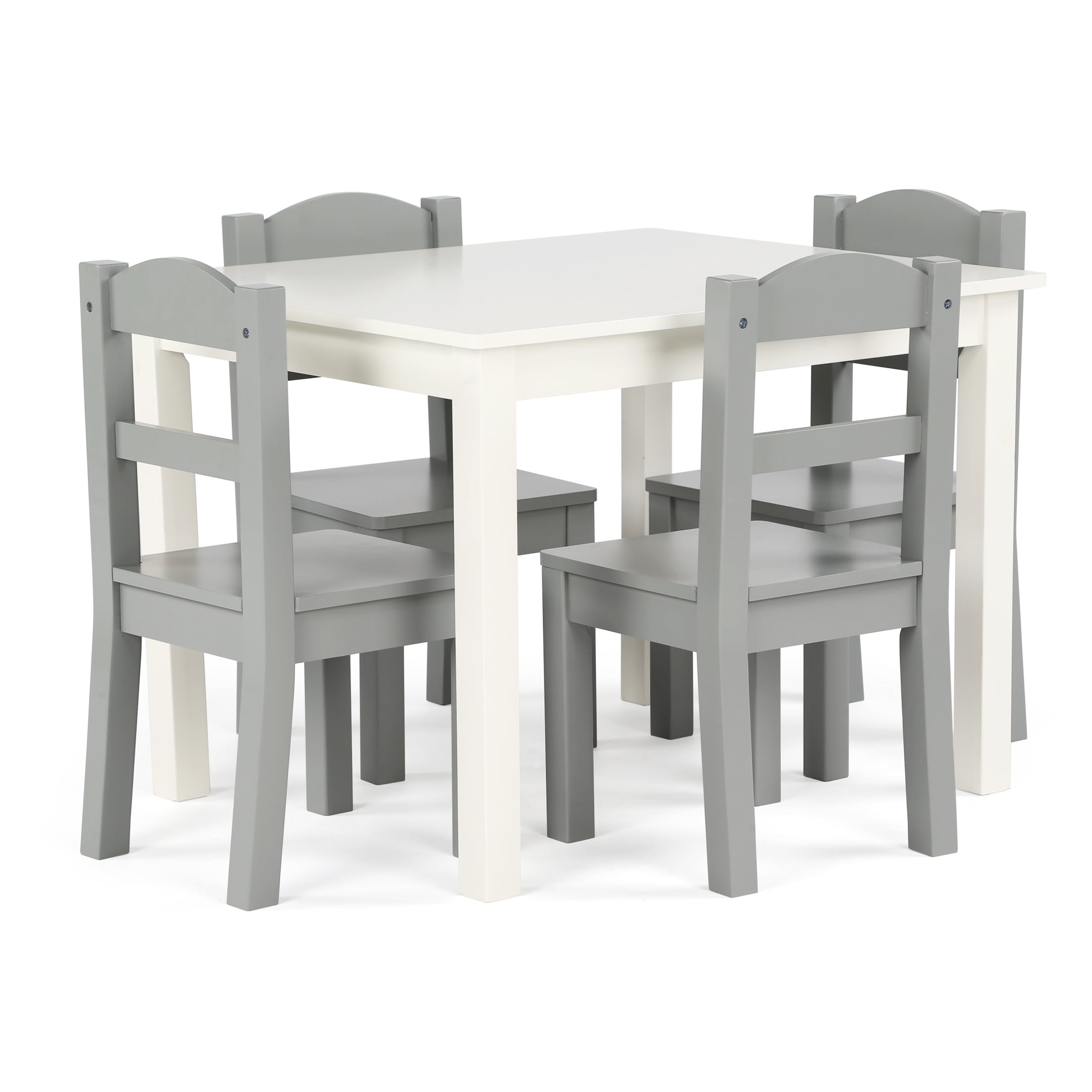 Humble Crew Inspire Toddler Wood Table and Chairs Set, Grey