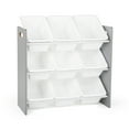 thumbnail image 1 of Humble Crew Kids Toy Storage Organizer with 9 Plastic Storage Bins, Grey/White, 1 of 8