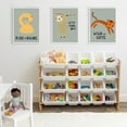 thumbnail image 1 of Humble Crew  XL  Kids Toy Storage Organizer with 20 Plastic Storage Bins, Natural/White, 1 of 7