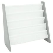 Humble Crew Kids Inspire Bookshelf 4 Tier Book Storage, Grey/White