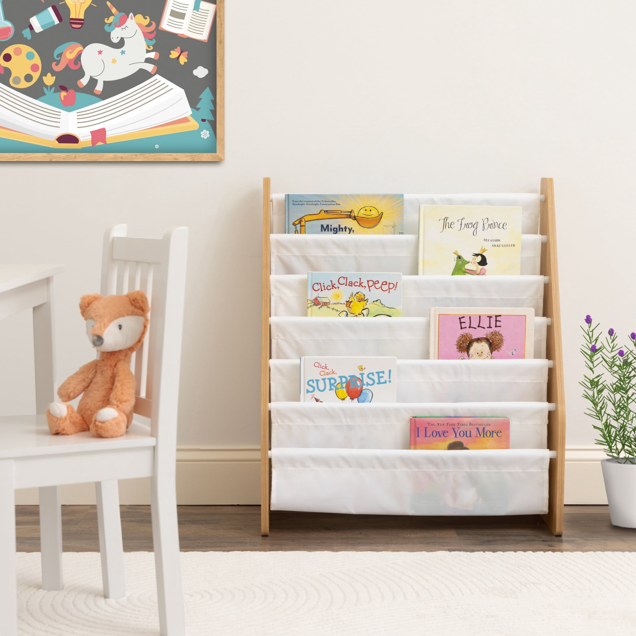 Humble Crew Kids Bookrack Supersized 6-Tier Storage Bookshelf, Natural ...