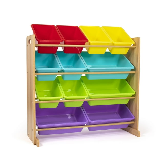 Humble Crew Kids Toy Storage Organizer with 12 Storage Bins, Rainbow