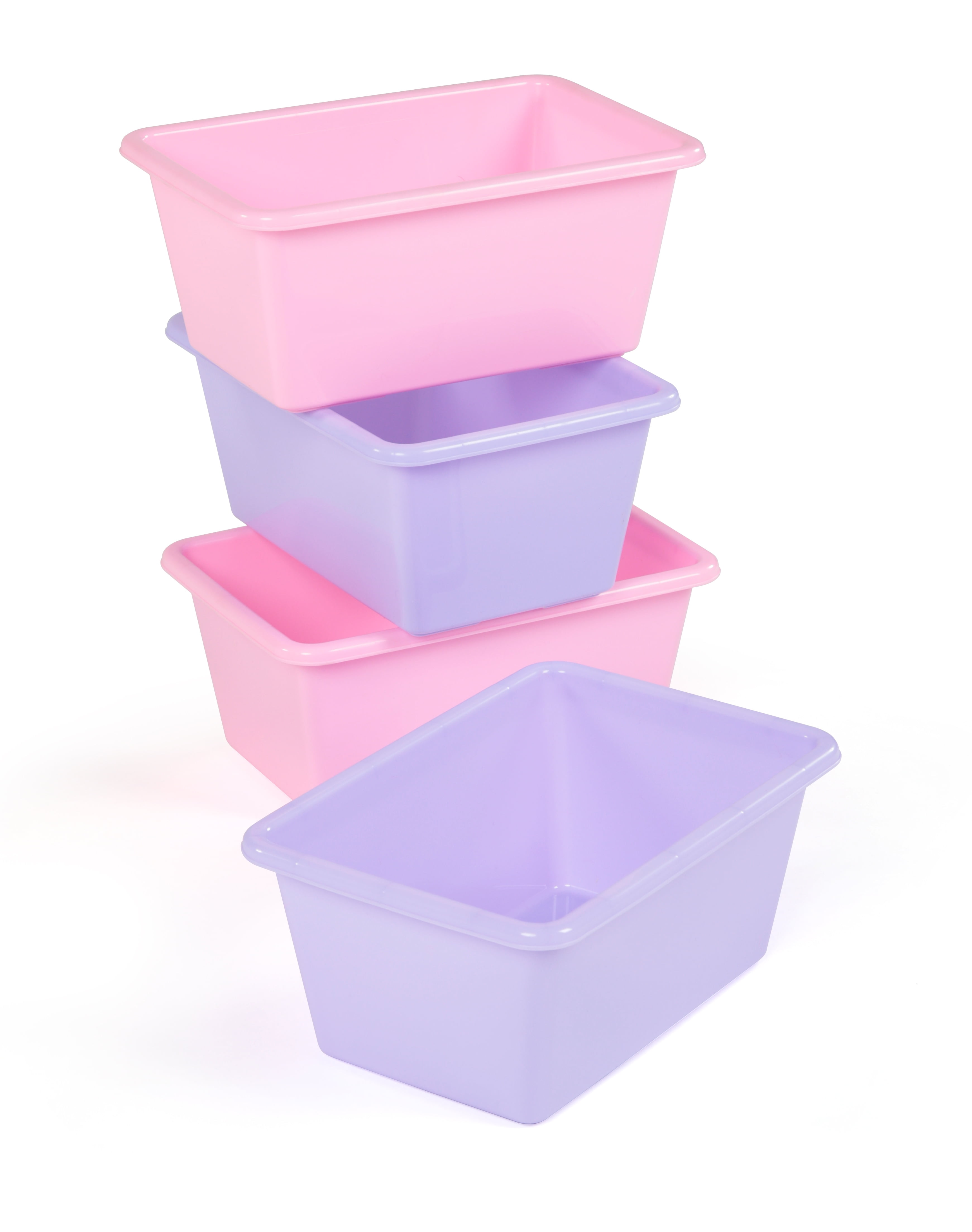 Rolling Toy Storage Bin Soft Pink, 23-3/8 x 15-1/8 x 12-3/8 H | The Container Store