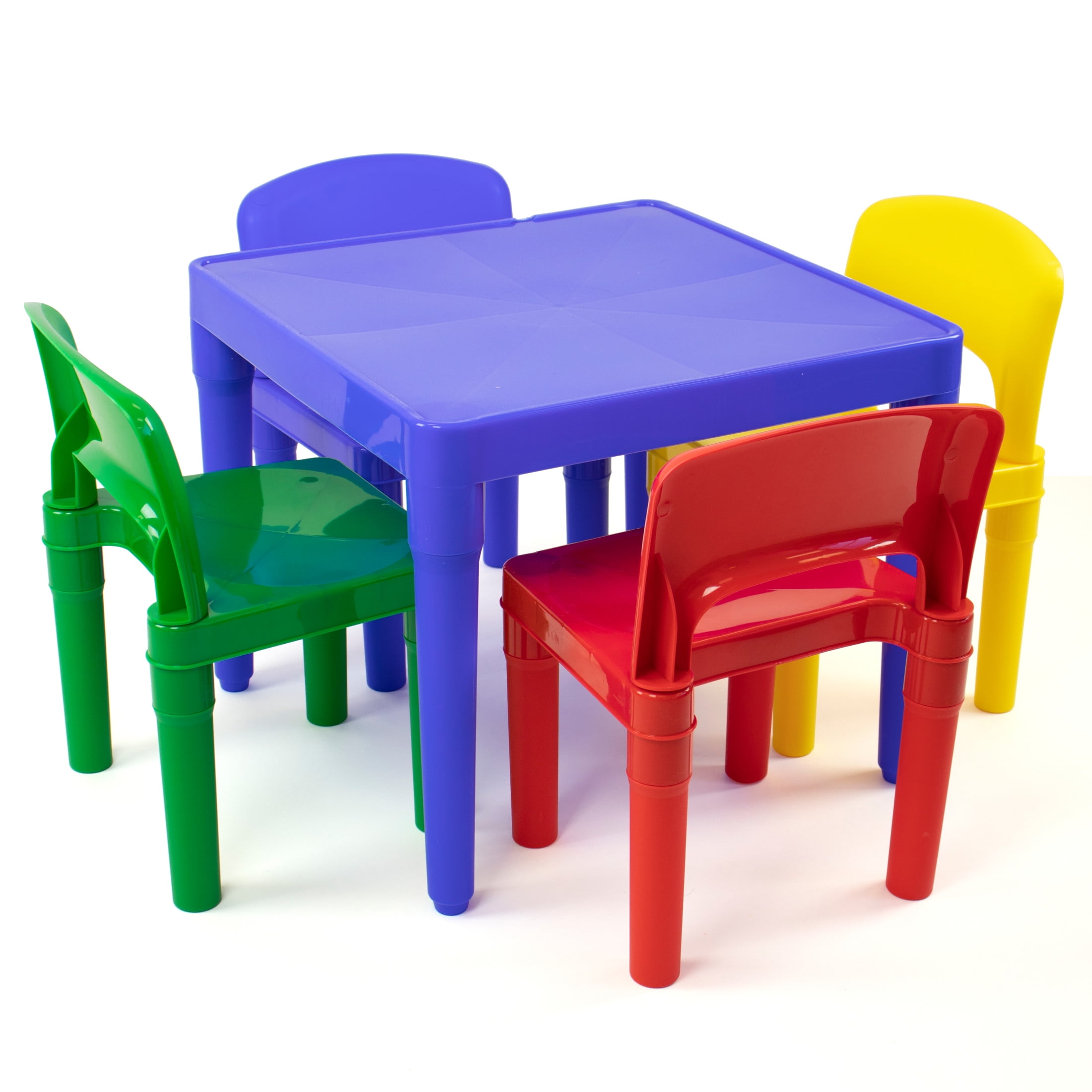Humble Crew Toddler Lightweight Plastic Table and 4 Chairs Set - Thumbnail 3