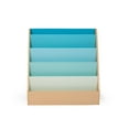 thumbnail image 1 of Humble Crew Skylar Kid's Wooden Bookcase Storage Rack with 5 Tiers, Natural/Aqua, 1 of 5