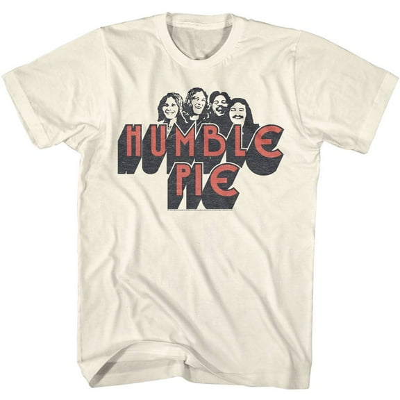Humble Pie Band Members Natural Adult T-Shirt Xl