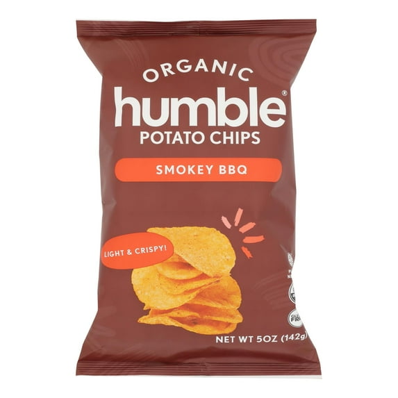 Humble Potato Chips - Chips Potato Smokey Bbq - Case Of 12-5 Oz