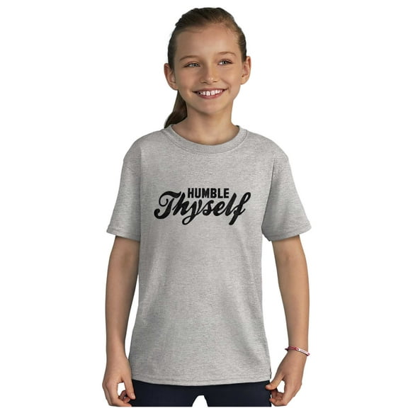Humble Thyself Christian Faith Crewneck T Shirts Boy Girl Teen Brisco Brands S