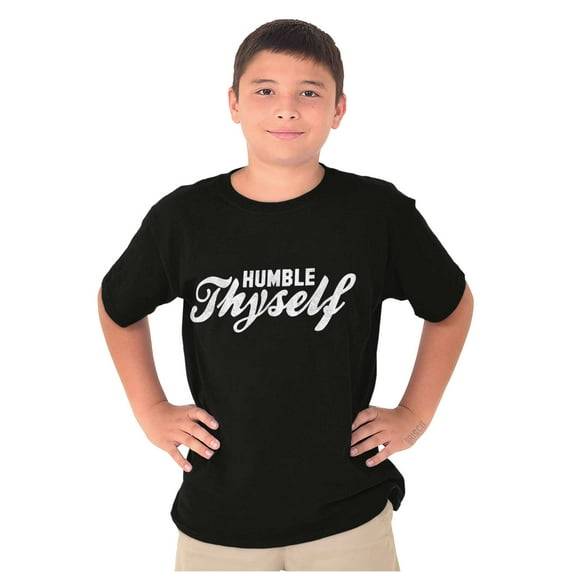 Humble Thyself Christian Faith Crewneck T Shirts Boy Girl Teen Brisco Brands XS