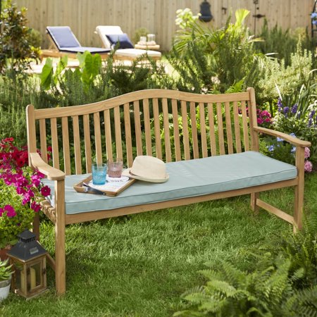 Humble and Haute Cottage Teak Sunbrella Bench Cushion Crimson