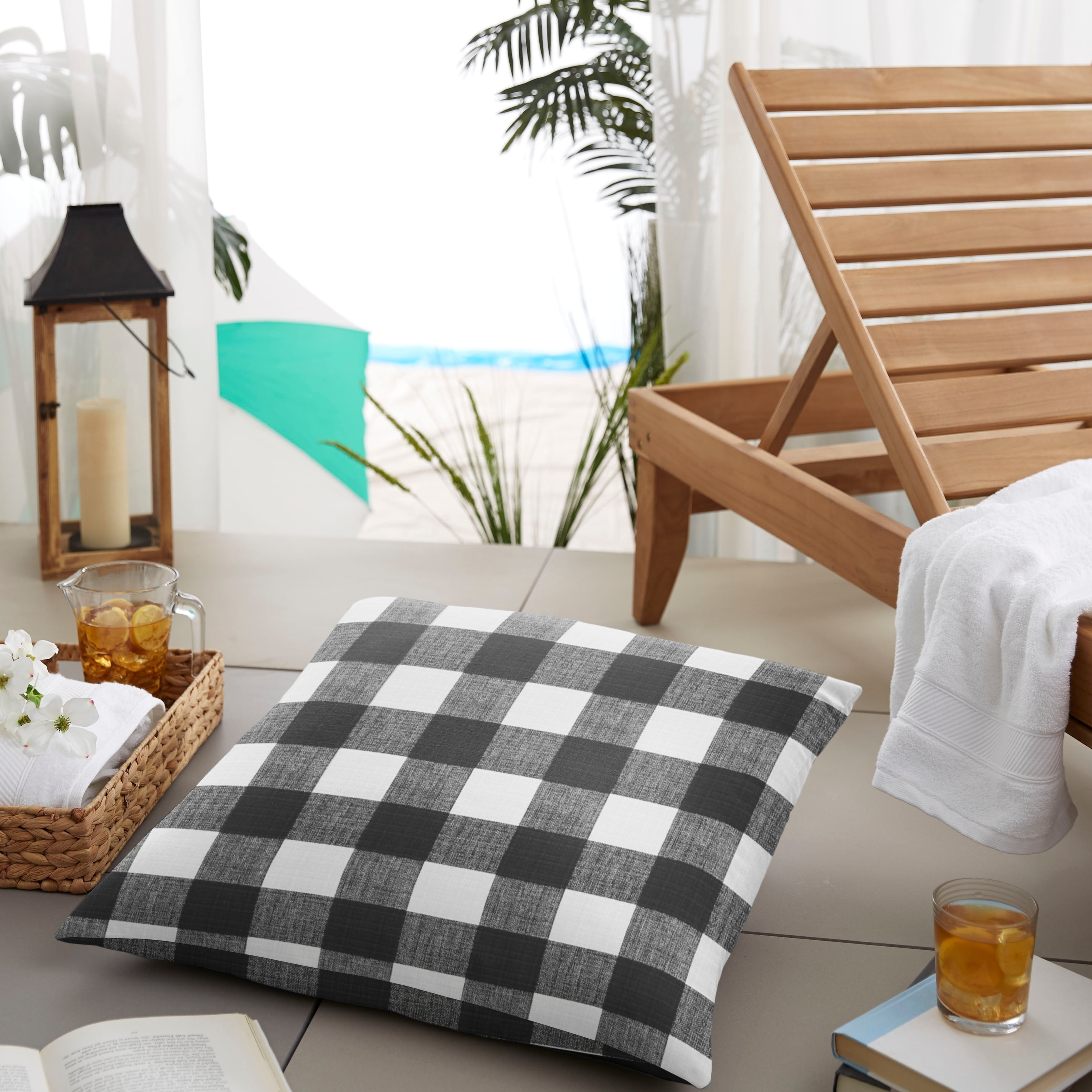 Humble and Haute Humble + Haute Black Buffalo Plaid Indoor/ Outdoor