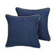 thumbnail image 1 of Humble and Haute Humble + Haute Sunbrella Canvas Navy Indoor/Outdoor Corded Pillow Set of 2 18 in h x 18 in w, 1 of 5