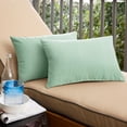 thumbnail image 1 of Sunbrella  Canvas Spa Blue Indoor/Outdoor Knife Edge Pillow (Set of 2) 13 in L x 20 in W, 1 of 5