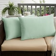 thumbnail image 1 of Sunbrella  Canvas Spa Blue Indoor/Outdoor Knife Edge Pillow (Set of 2) 14 in L x 24 in W, 1 of 5