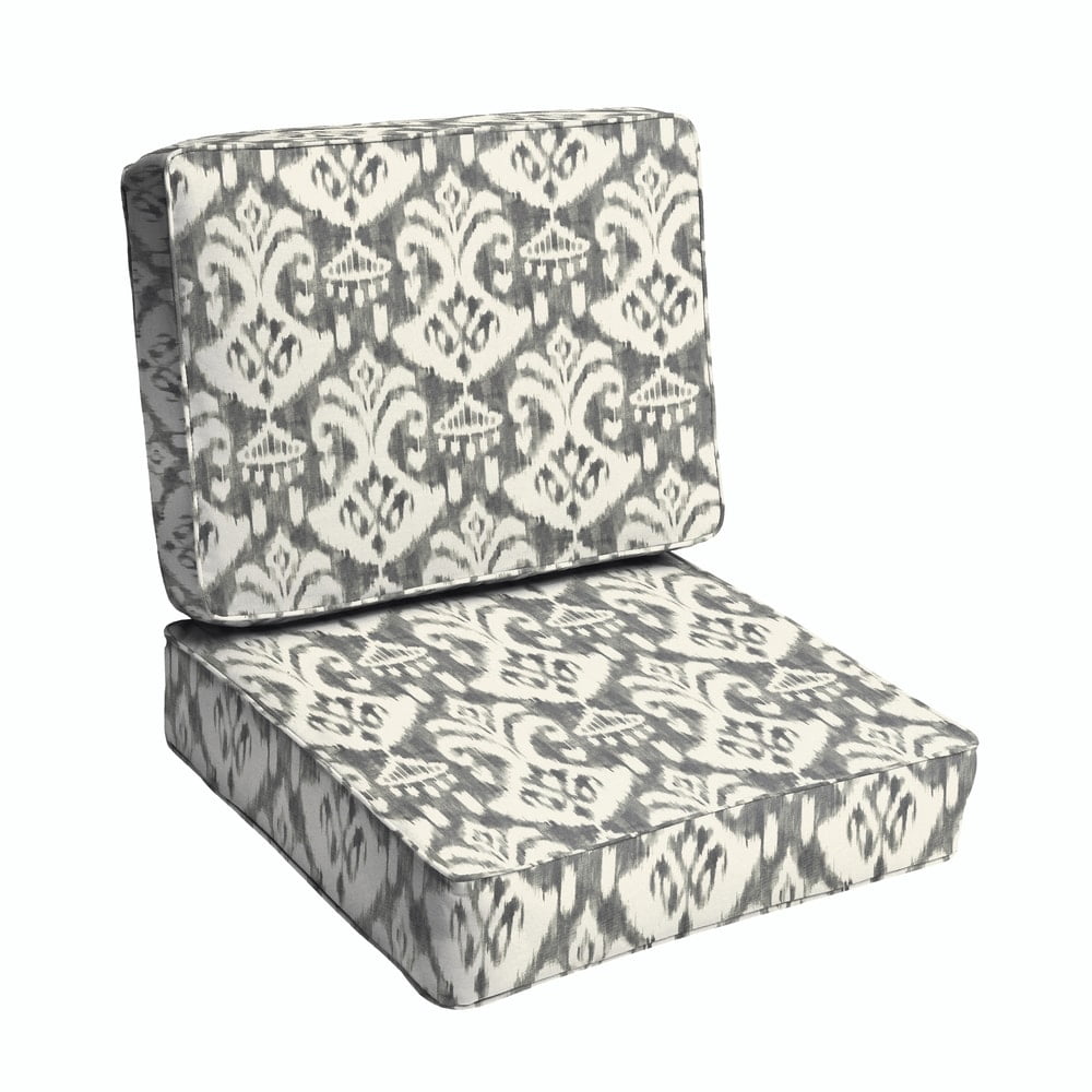 Humble and Haute Rainford Grey/ Cream Indoor/ Outdoor Corded Chair Cushion Set