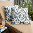 thumbnail image 1 of Humble and Haute Rainford II Indigo/ Cream Indoor/ Outdoor Square Corded Pillow Set 22 in h x 22 in d, 1 of 4