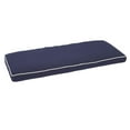 thumbnail image 1 of Humble and Haute Sawyer Sunbrella Canvas Navy with Canvas Cording Indoor/ Outdoor Bench Cushion 48in, 1 of 5