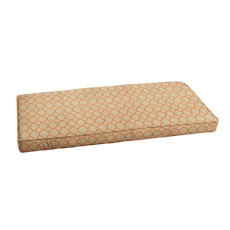 Sunbrella Beige Orange Indoor Outdoor Bench Cushion 37 to 45 by Sorra Home 45 in w x 17 in d Walmart