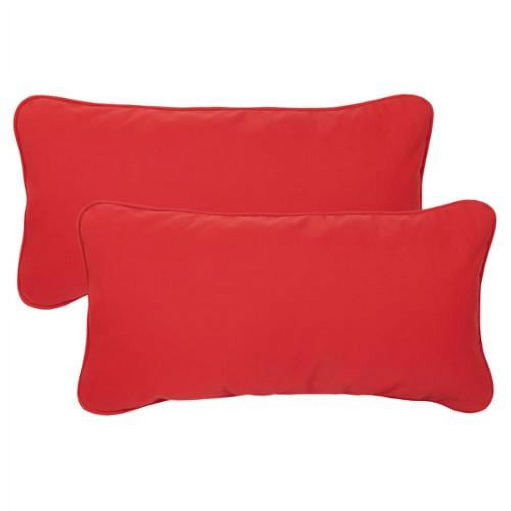 Humble and Haute Sunbrella Canvas Jockey Red Corded Indoor/ Outdoor