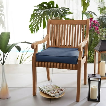 Humble and Haute Sunbrella Canvas Navy Indoor/ Outdoor Deep Seating Chair Cushion 29 in w x 27 in d