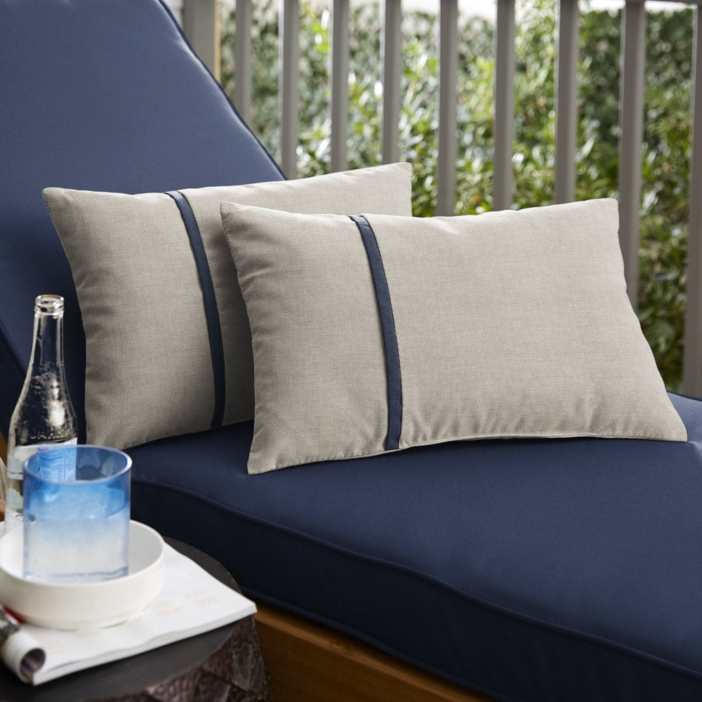 Humble and Haute Sunbrella Cast Silver /Spectrum Indigo Indoor/ Outdoor