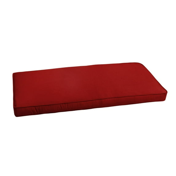 Humble and Haute Sunbrella Jockey Red Indoor/ Outdoor Bench Cushion 48 in w x 17 in d
