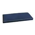 thumbnail image 1 of Humble and Haute Sunbrella Navy Blue w/ Ivory Indoor/ Outdoor Bench Cushion  55" to 60" 57 in x 17 in, 1 of 5