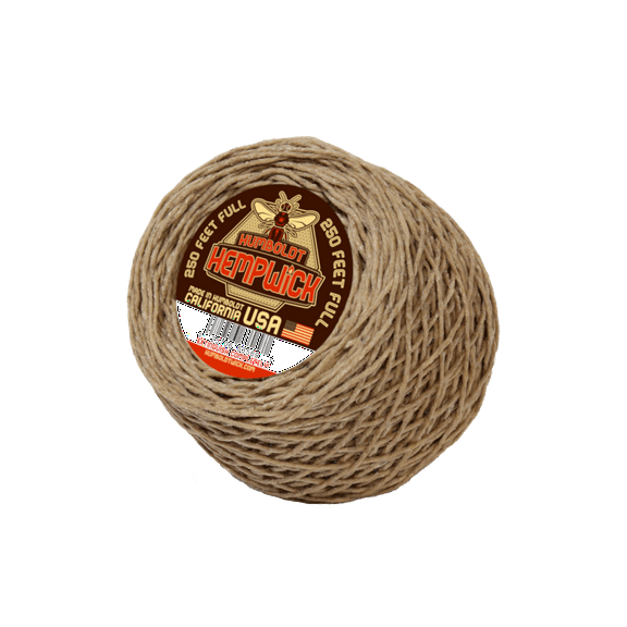 Humboldt Hemp Wick 250' Feet 83.3 yds Non-Toxic Organic Hemp Candle Wicks