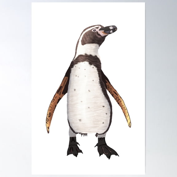 Humboldt Penguin Poster Wall Art, Modern Wall Decor For Living Room Bedroom, 12x18 UNFRAMED