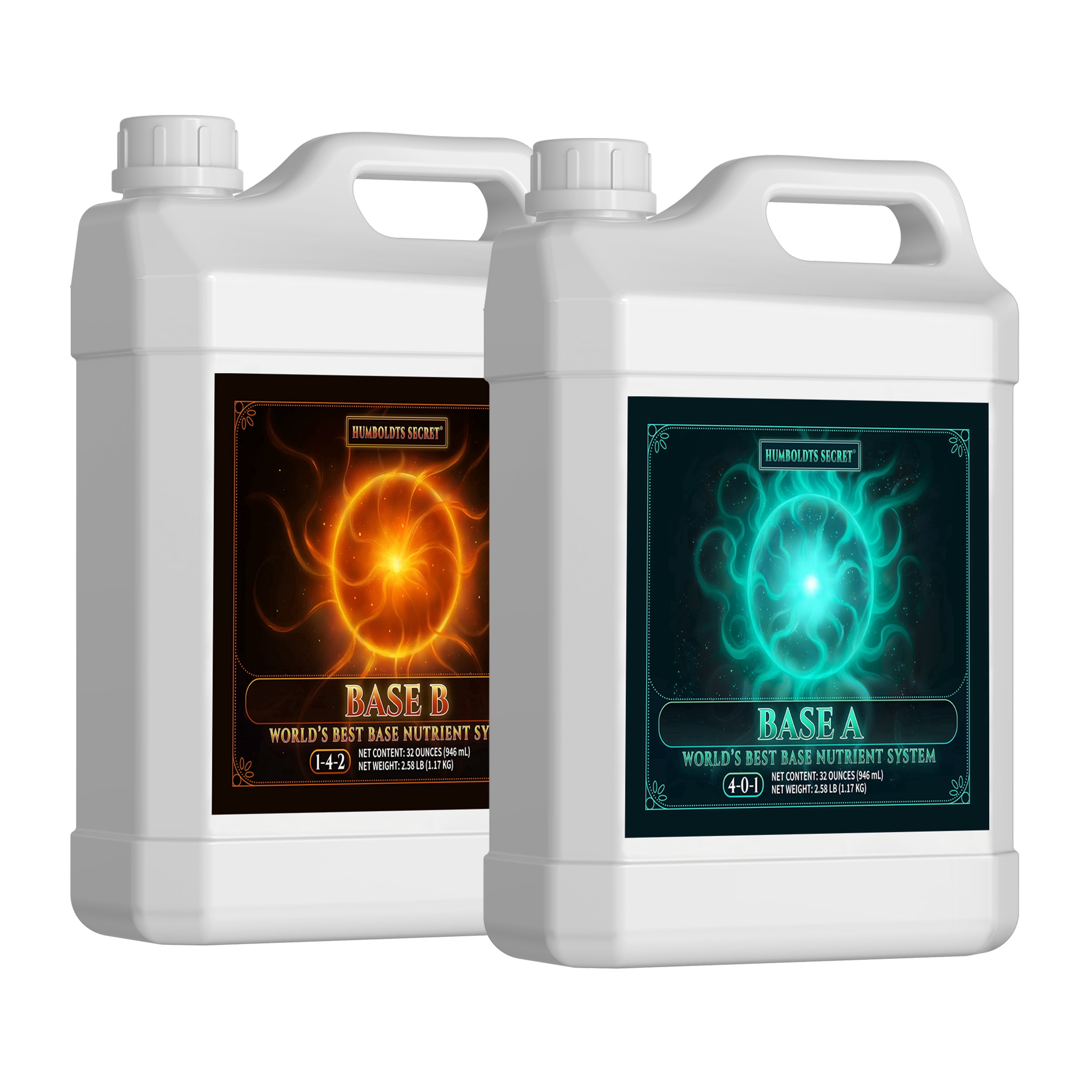 Humboldts Secret Base A & B Liquid Hydroponic Fertilizer | Complete Hydroponic Nutrients for Indoor and Outdoor Plants | Supports Healthy Vegetative Growth and Flowering Stage | 32 Ounce Set