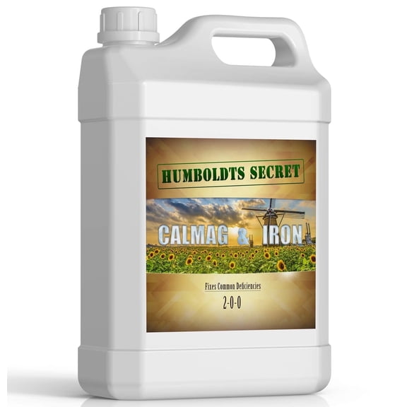 Humboldts Secret CalMag & Iron | Calcium, Magnesium & Chelated Iron Nutrient Fertilizer | Hydroponic Supplies for Vegetative & Flowering Growth in Soil, Coco, Hydroponics or RO Water | 2.5 Gallon