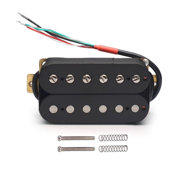 Humbucker Electric Guitar Pickup Coil Spliting Pickup Humbucker Dual Coill Pickup 4 Conduct Cable N-7.5K/B-15K Output Black