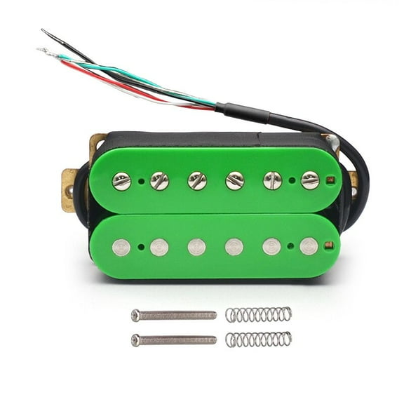 Humbucker Electric Guitar Pickup Coil Spliting Pickup Humbucker Dual Coill Pickup 4 Conduct Cable N-7.5K/B-15K Output Green