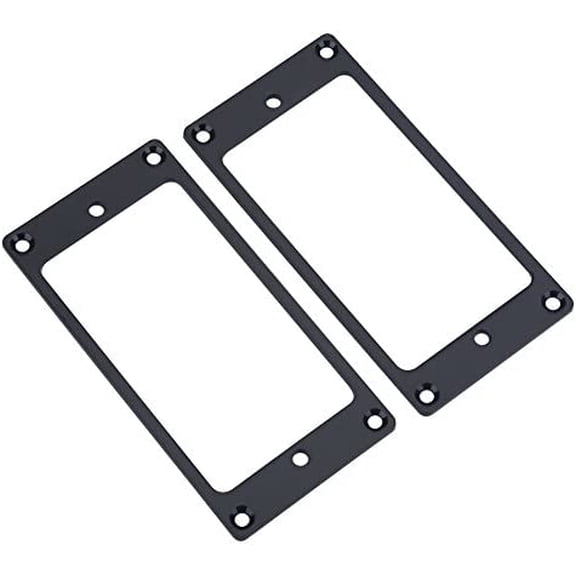 Humbucker Pickup Frame Mounting Rings 2Pcs Metal Electric Guitars Replacement Parts Flat Bottom Accessories For Luthiers Black
