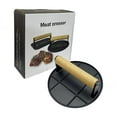 thumbnail image 1 of Humburger 6.3in Round With Heat Wood Handle Metal Grill For BBQ Humburger Sandwish Meat Steak Accessory For Flat Top Gr/ Meat Press Manual Meat Press Black Round, 1 of 8