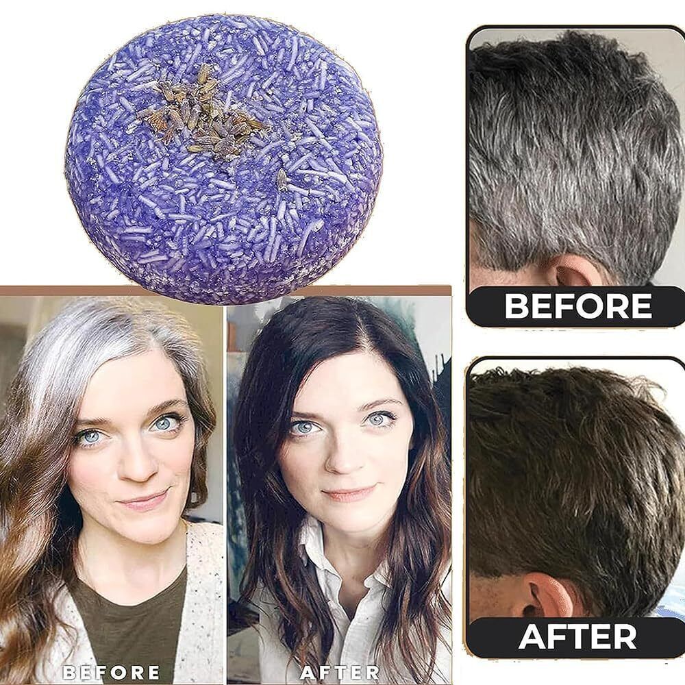 Humby Shampoo Bar for Gray Hair, Humby Purple Rain Shampoo Bar for Grey