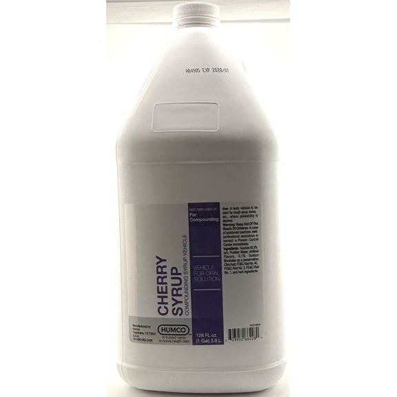 Humco Cherry Syrup 1 Gallon (128 Fl oz) Made in USA