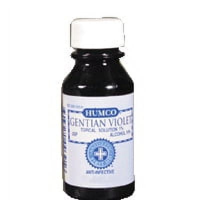 Humco Gentian Violet Topical Solution 1% Usp With 10% Alcohol - 2 Oz, 3 Pack