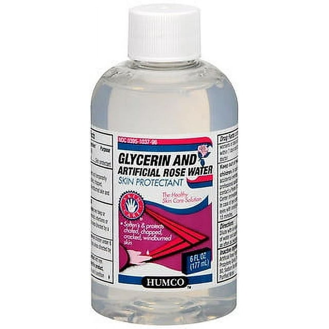Humco Glycerin & Artificial Rose Water Skin Protectant, 6 Fl. Oz