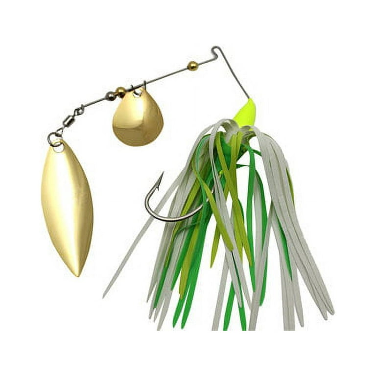 Humdinger Lures Spinnerbait, Gold Colorado & Gold Willow Blade, 1/4 oz